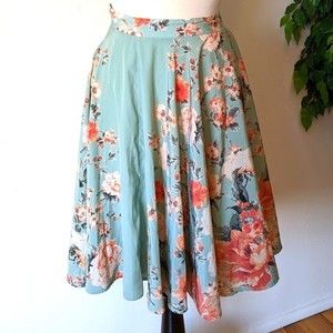 Ro & De Floral Midi Skirt